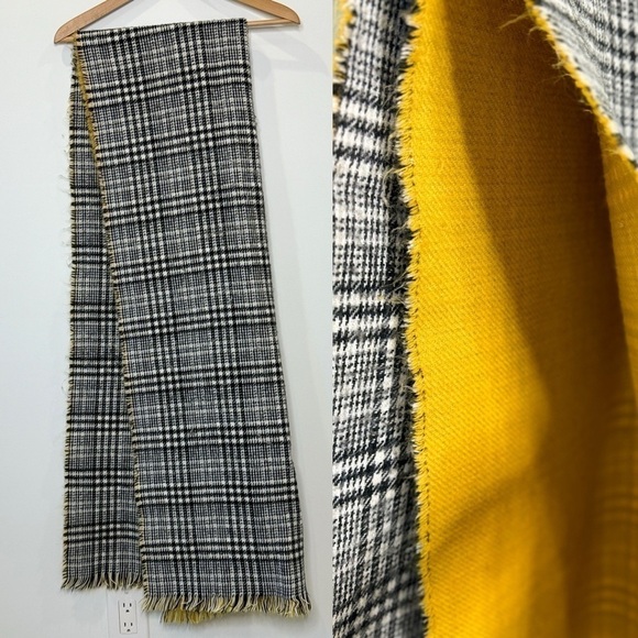 Nordstrom Black & White Yellow Throw 24”x82” - Picture 1 of 5